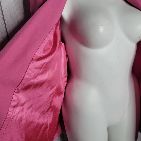 Vintage 80s 90s Pendleton Pink Lightweight Collared Blazer Jacket Womens Size L - Picture 3 of 11